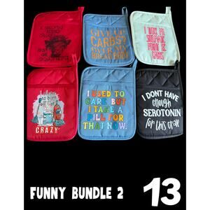 Funny Quotes Pot Holders - Brand New - Great Gift - Vendor Show Filler